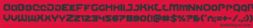 Gunnerstorm Font – Black Fonts on Red Background