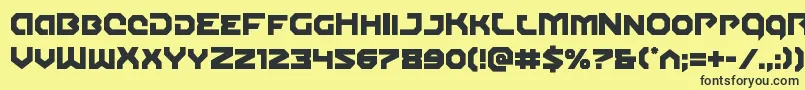 Gunnerstorm Font – Black Fonts on Yellow Background