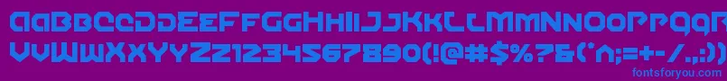 Gunnerstorm Font – Blue Fonts on Purple Background