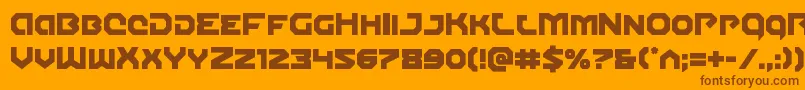 Gunnerstorm Font – Brown Fonts on Orange Background