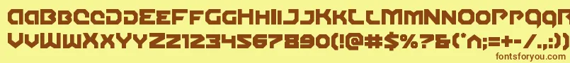 Gunnerstorm Font – Brown Fonts on Yellow Background