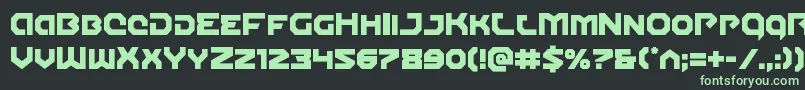 フォントGunnerstorm – 黒い背景に緑の文字