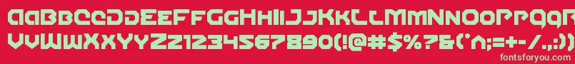 Gunnerstorm Font – Green Fonts on Red Background