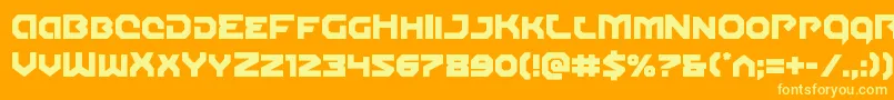 Gunnerstorm Font – Yellow Fonts on Orange Background