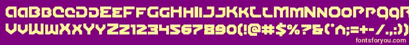 Gunnerstorm Font – Yellow Fonts on Purple Background
