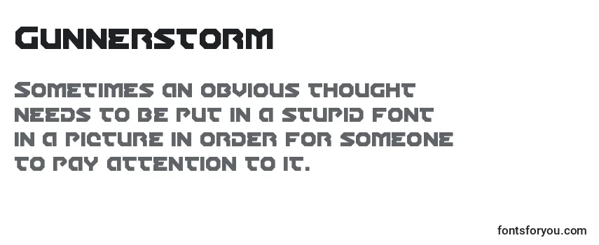 Review of the Gunnerstorm Font