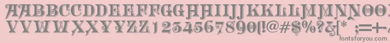 Morgtn Font – Gray Fonts on Pink Background