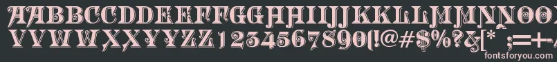 Morgtn Font – Pink Fonts on Black Background