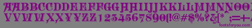 Morgtn Font – Purple Fonts on Gray Background