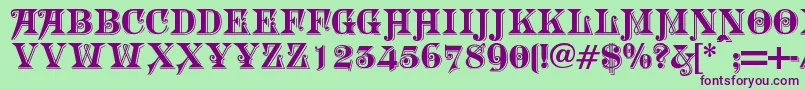 Morgtn Font – Purple Fonts on Green Background