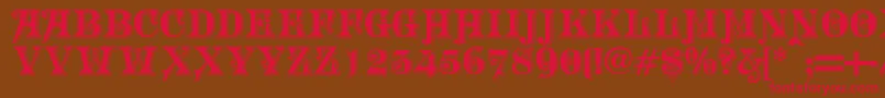 Morgtn Font – Red Fonts on Brown Background