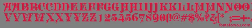 Morgtn Font – Red Fonts on Gray Background
