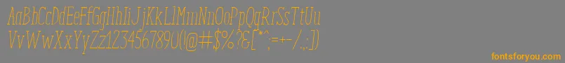 EnyoSlabLightItalic Font – Orange Fonts on Gray Background