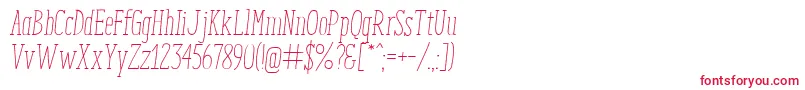 Шрифт EnyoSlabLightItalic – красные шрифты на белом фоне