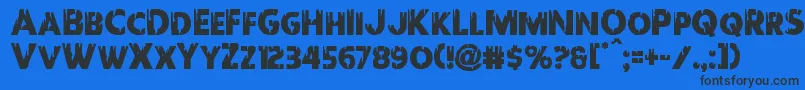 Redundead Font – Black Fonts on Blue Background