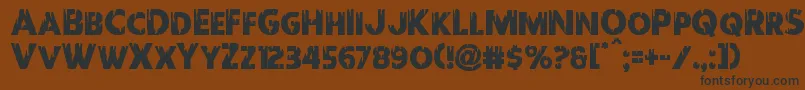 Redundead Font – Black Fonts on Brown Background