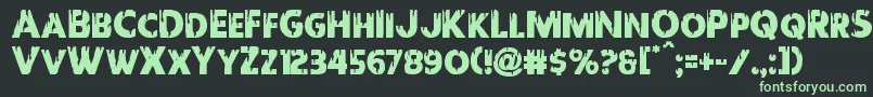 Redundead Font – Green Fonts on Black Background