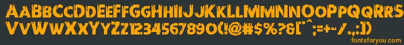 Redundead Font – Orange Fonts on Black Background