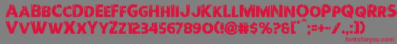 Redundead Font – Red Fonts on Gray Background