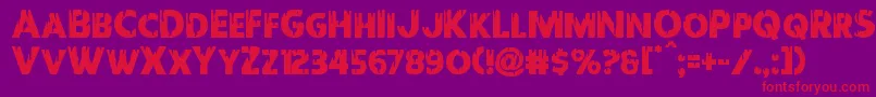 Redundead Font – Red Fonts on Purple Background