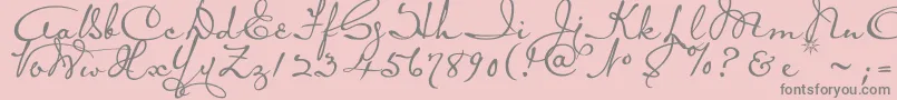 MitresquU-Schriftart – Graue Schriften auf rosa Hintergrund