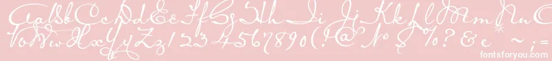 MitresquU Font – White Fonts on Pink Background