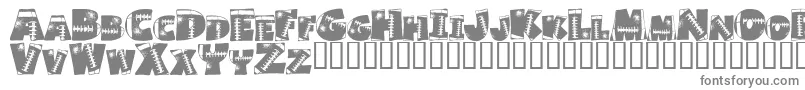 Touchdown Font – Gray Fonts on White Background