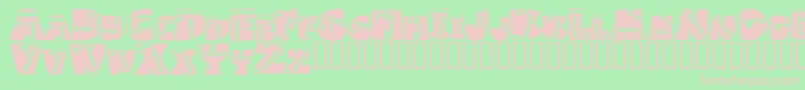 フォントTouchdown – 緑の背景にピンクのフォント