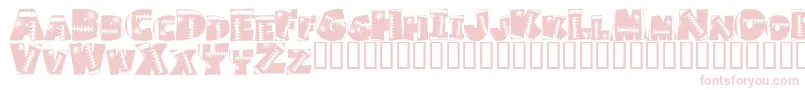 Touchdown-Schriftart – Rosa Schriften auf weißem Hintergrund