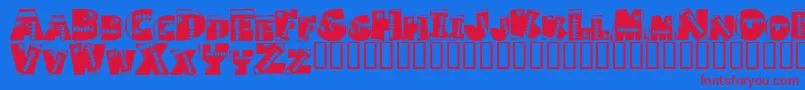 Touchdown Font – Red Fonts on Blue Background