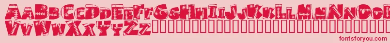 Touchdown Font – Red Fonts on Pink Background