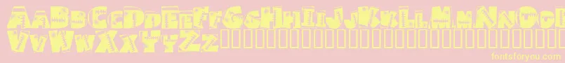 Touchdown Font – Yellow Fonts on Pink Background