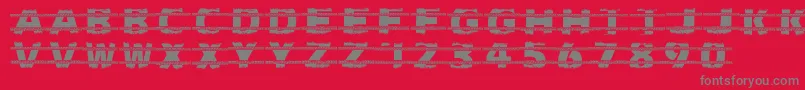 Trackers Font – Gray Fonts on Red Background