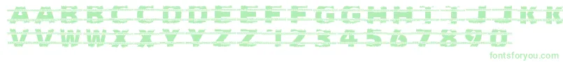 Trackers Font – Green Fonts on White Background