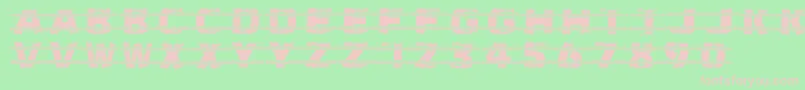 Trackers Font – Pink Fonts on Green Background