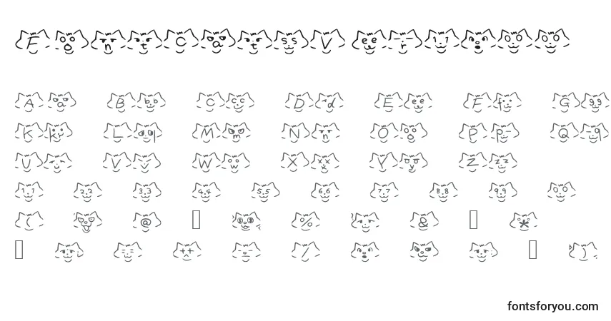 Schriftart FontCatsVer1.00 – Alphabet, Zahlen, spezielle Symbole