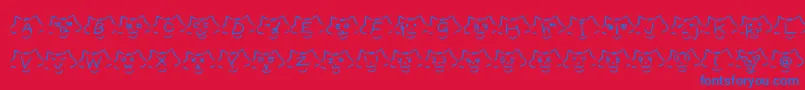 FontCatsVer1.00 Font – Blue Fonts on Red Background