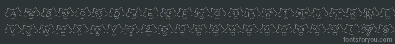 フォントFontCatsVer1.00 – 黒い背景に灰色の文字