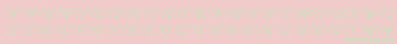 FontCatsVer1.00-Schriftart – Grüne Schriften auf rosa Hintergrund