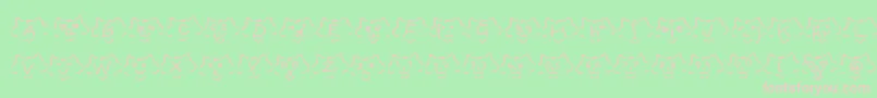 FontCatsVer1.00 Font – Pink Fonts on Green Background