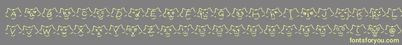 FontCatsVer1.00 Font – Yellow Fonts on Gray Background