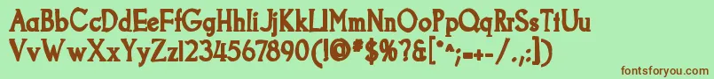 Goodfishink Font – Brown Fonts on Green Background