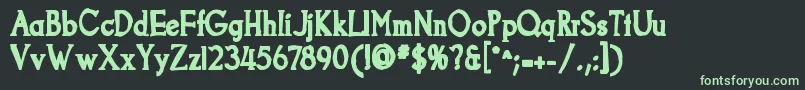 Goodfishink Font – Green Fonts on Black Background