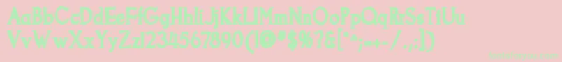 Goodfishink Font – Green Fonts on Pink Background