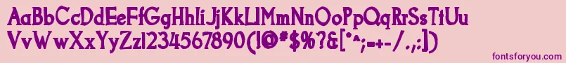 Goodfishink Font – Purple Fonts on Pink Background