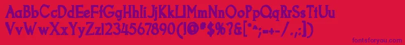Goodfishink Font – Purple Fonts on Red Background