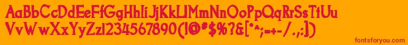 Goodfishink Font – Red Fonts on Orange Background