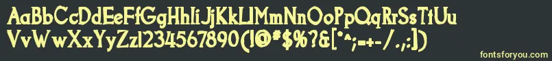 Goodfishink Font – Yellow Fonts on Black Background