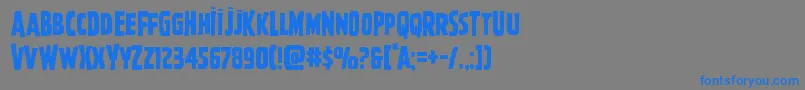 Ghoulishintentcapshift Font – Blue Fonts on Gray Background