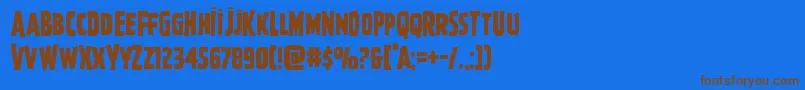 Ghoulishintentcapshift Font – Brown Fonts on Blue Background